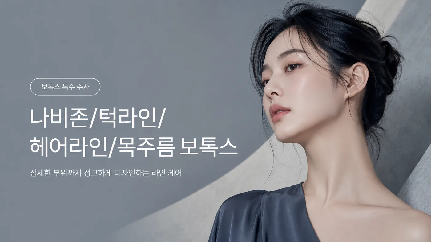 보톡스 특수 주사 나비존/턱라인/헤어라인/목주름 보톡스 대표 이미지