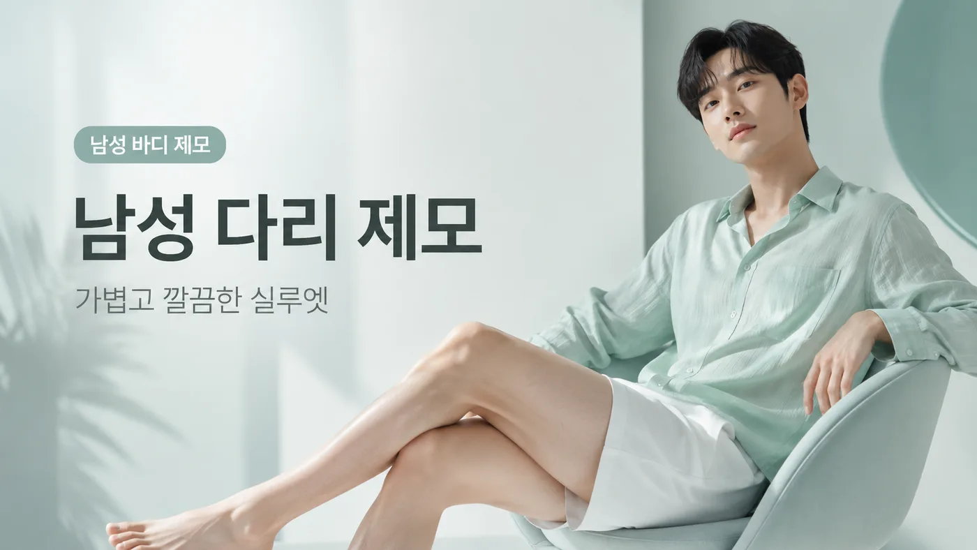 바디 제모(남성) 남성 다리 제모 대표 이미지
