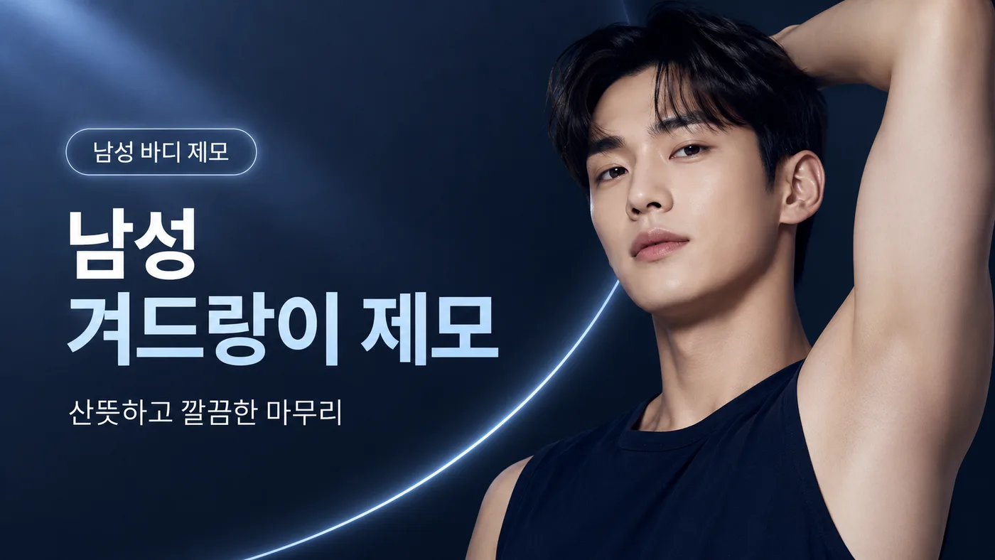 바디 제모(남성) 남성 겨드랑이 제모 대표 이미지