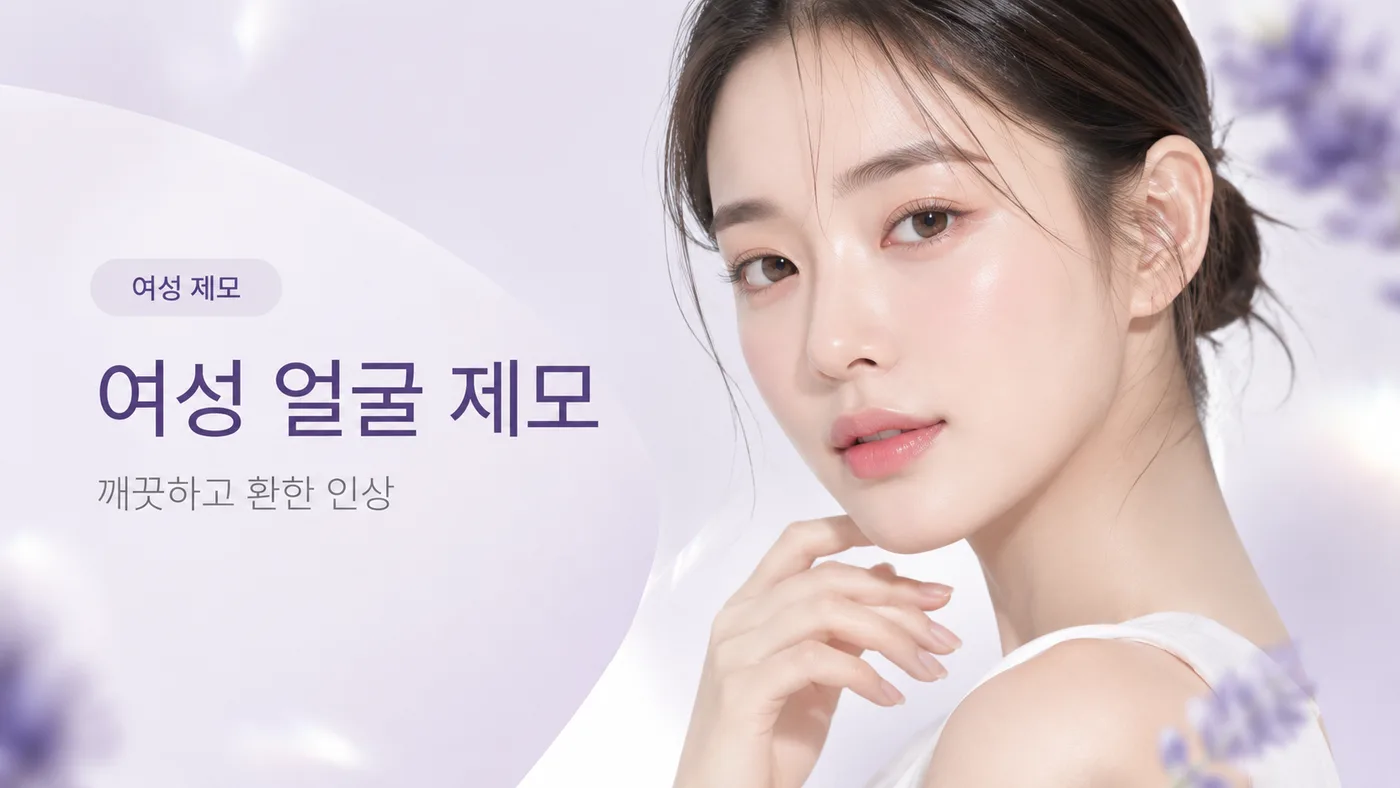 제모(여성) 여성 얼굴 제모 대표 이미지